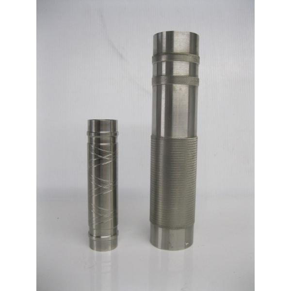 2 BRUTALIST LATHE TURNED VASES