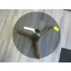 Image 2 : GLASS TOP WOOD BASED OCCASIONAL TABLE