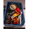 Image 2 : 2 BINS OF MISC. TOOLS, BATTERIES, STUD FINDER, ETC.