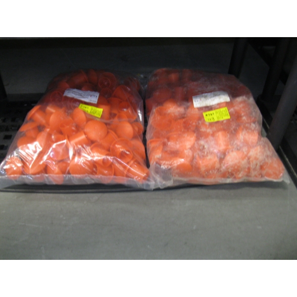 2 BAGS OF REBAR MUSHROOM CAPS, 100 PIECES/BAG