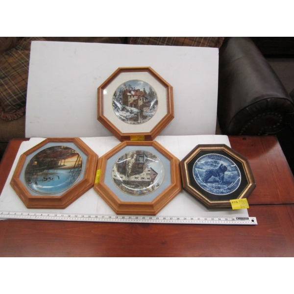 4 FRAMED COLLECTOR PLATES