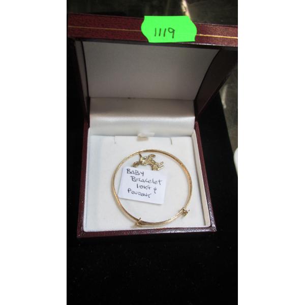 10KT BABY BRACELET & PENDANT