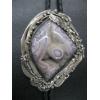 Image 2 : NAVAJO BOLO TIE W/MAUVE STONE, STAMPED STERLING