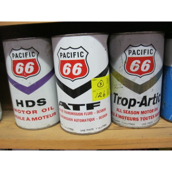 3 PACIFIC 66 OIL TINS