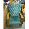 Image 1 : OAK W/UPHOLSTERED SEAT ROCKER