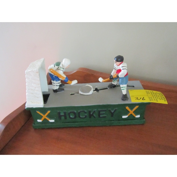 CAST IRON GOALIE BANK