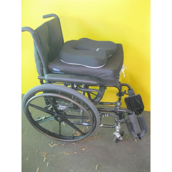 BLACK WHEELCHAIR W/CUSHION