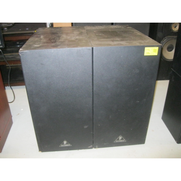 PAIR OF BEHRINGER TRUTH B2092A 360W ACTIVE STUDIO SUB WOOFER
