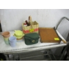 Image 1 : MISC. MELMAC DISHES, AVON COLLECTABLES, CUTTING BOARD, ETC.
