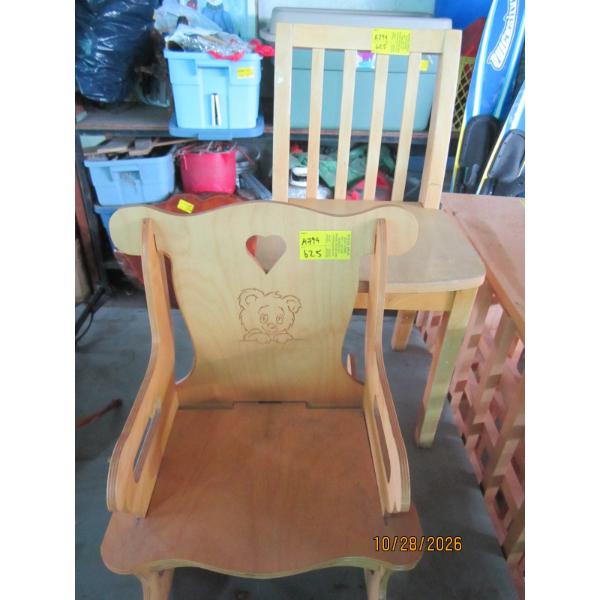 SM. WOODEN CHAIR & ROCKING CHAIR