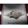 Image 3 : LADIES 14KT DIAMOND CLUSTER RING, .99TCW, W/A $1,775 - SZ 7 1/4