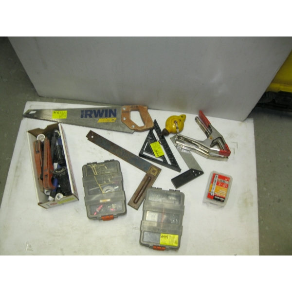 MISC. SAW, SQUARES, PIPE CUTTERS, ETC.