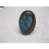 Image 3 : LADIES .925 SILVER RING W/STONE, 11G, SZ 7 1/2