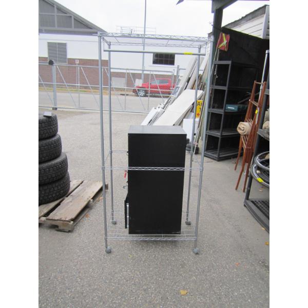 3 DRAWER FILING CABINET & A HANGING CLOTHES RACK