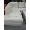 Image 4 : LG. WHITE 2 PIECE SECTIONAL SOFA - SOME DAMAGE ON 1 PIECE - & MATCHING LG. FOOTSTOOL