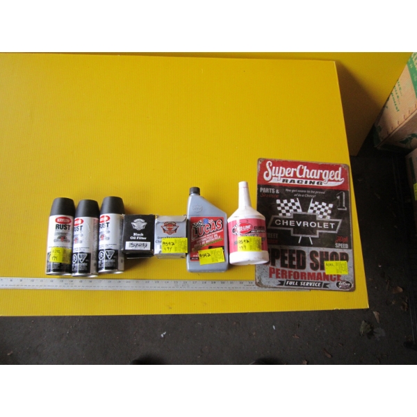 MISC. PAINT, OIL, OIL FILTERS, ETC.