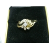 Image 1 : 2 PIECE GOLD W/DIAMOND RING, SZ 5 1/2