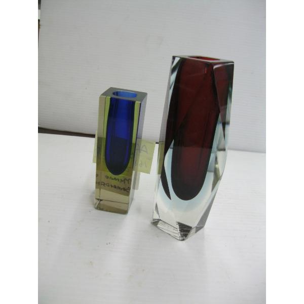 2 MURANO SOMEROSO GLASS VASES