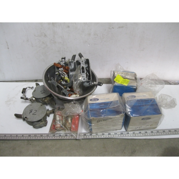 MISC. FORD PARTS: SPARKPLUGS, ETC.