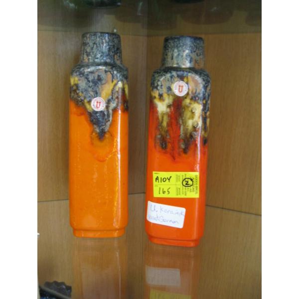PAIR OF UBELACKER KERAMIK GERMAN MCM VASES