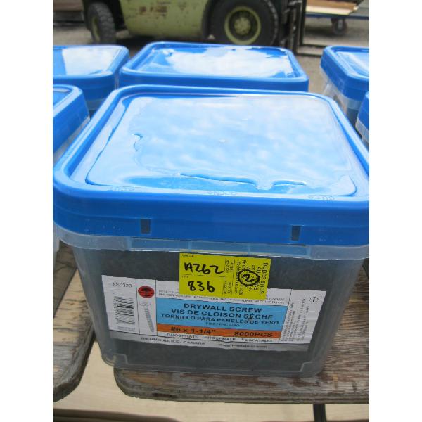 2 PAILS OF #6X1 1/4" DRYWALL SCREWS