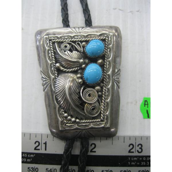 SILVER & TURQUOISE NAVAJO NECKTIE