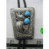 Image 1 : SILVER & TURQUOISE NAVAJO NECKTIE