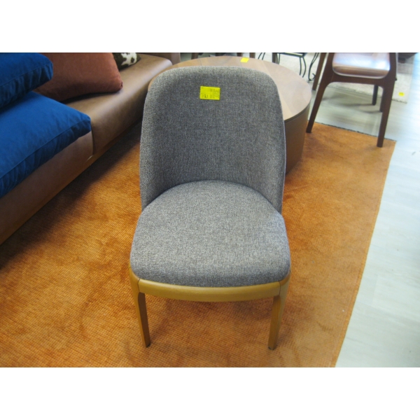 WOOD FRAMED UPHOLSTERED DINING CHAIR