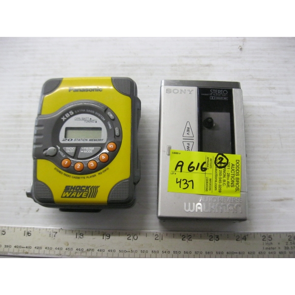 SONY WALKMAN & PANASONIC SHOCKWAVE CASSETTE PLAYERS