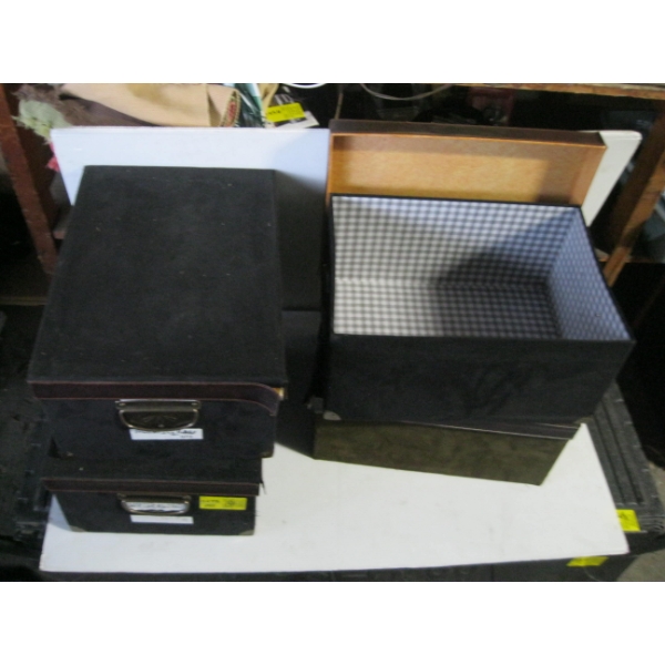 4 STORAGE BOXES