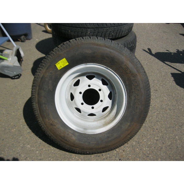 DS2100 TRAILER TIRE ON 6 BOLT RIM ST225/75R15