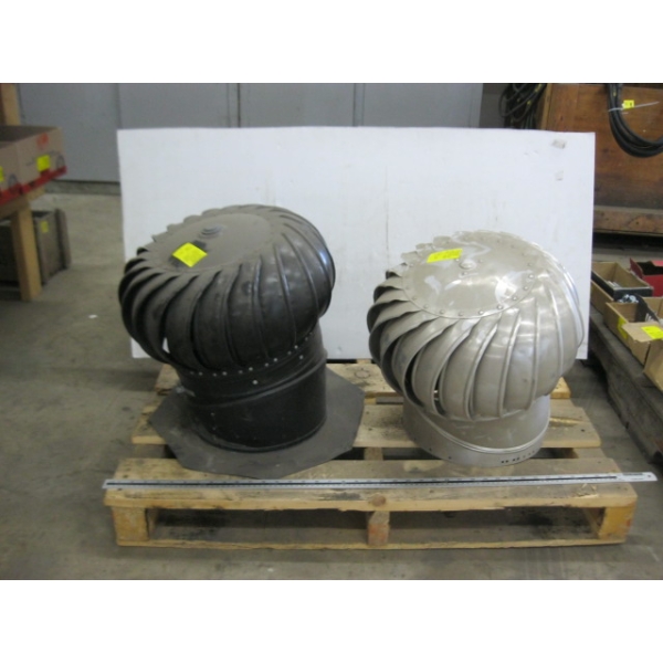 2 ROOF TOP FANS - SILVER & BROWN