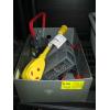 Image 1 : BOX W/MISC. ELECTRIC HEATER, CLAMPS, ADAPTER PLUG, ETC.