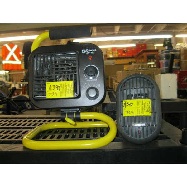 COMFORT ZONE HEATER & SM. HONEYWELL ELECTRIC HEATER