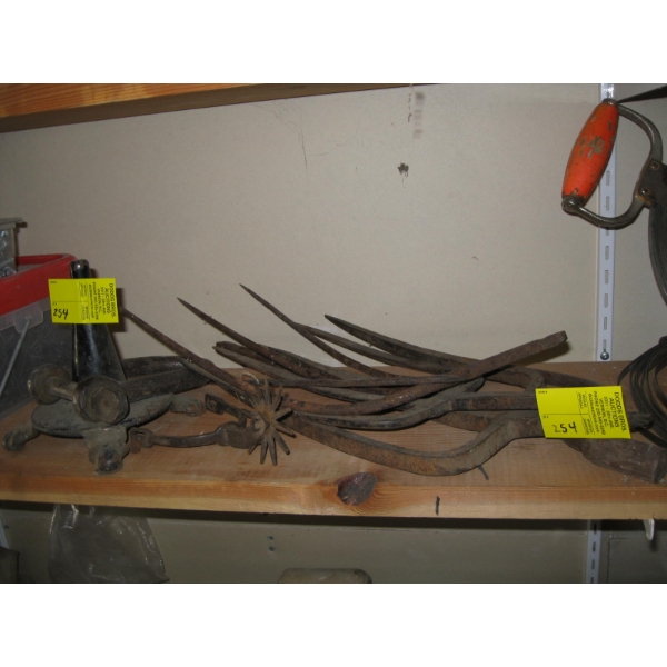 VINTAGE TOOLS: SPUR, PITCHFORKS, ETC.