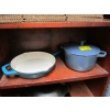 Image 1 : CUISINART CAST POT W/LID & CAST FRYING PAN