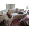 Image 1 : 3 SEAT CURVED SOFA & 2 MATCHING WINGBACK CHAIRS