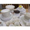 Image 3 : LG. SET OF MADE IN ARCOPAL, FRANCE DISHWARE - WHITE W/FLOWERS