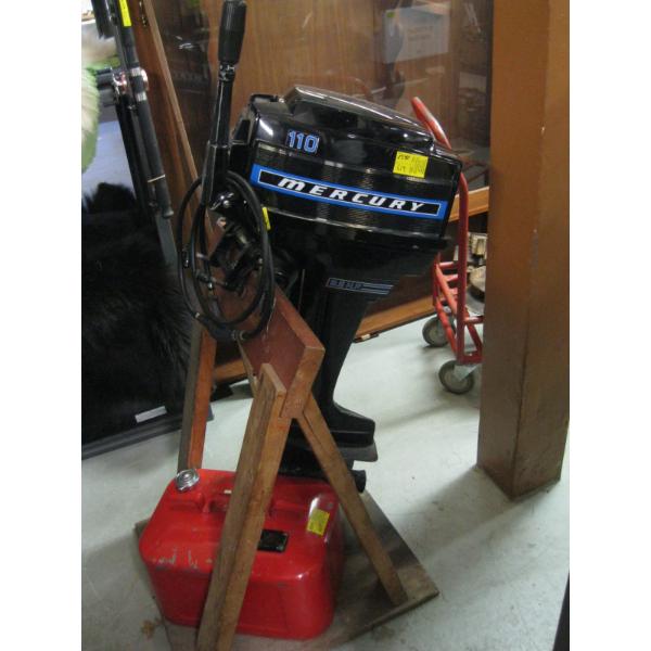 9.8HP MERCURY OUTBOARD MOTOR W/HOSE & TANK & STAND