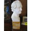 Image 2 : MARBLE BASE ALABASTER HEAD BY JOHAN WOLFGANG VON GUTH