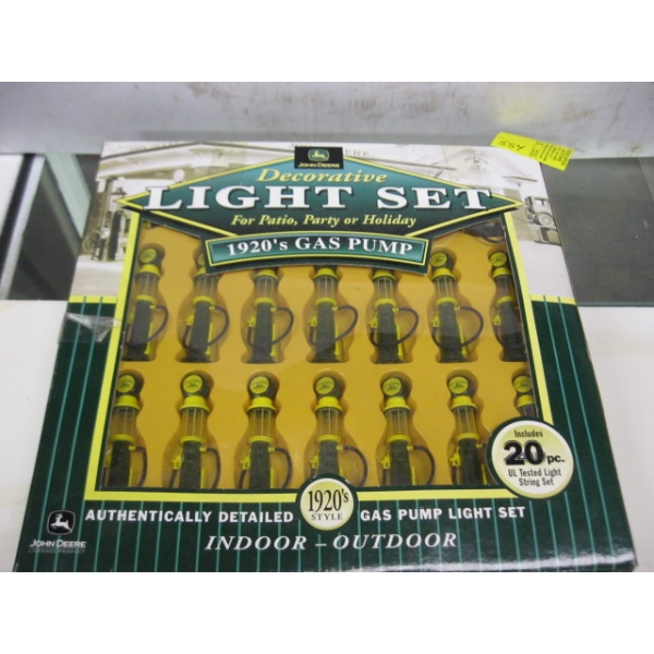 JOHN DEERE GAS PUMP PATIO LIGHTS