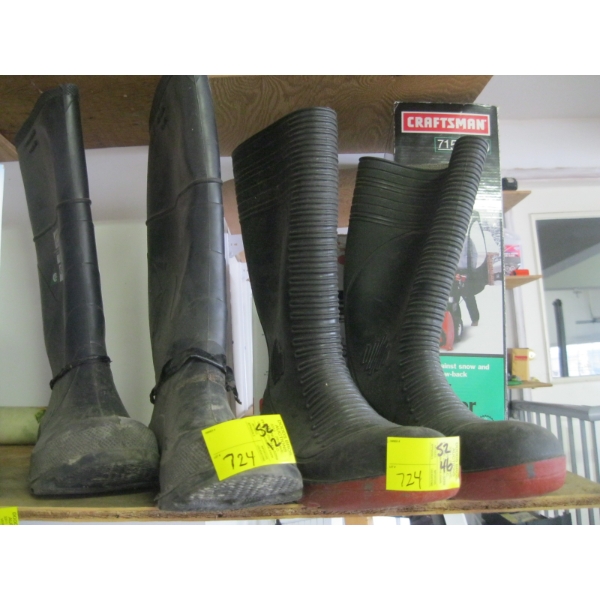 2 PAIR OF RUBBER BOOTS - BOTH STEEL TOE