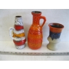 Image 2 : 3 WEST GERMAN FAT LAVA POTTERY VASES