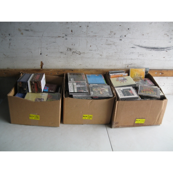 3 BOXES OF CDs