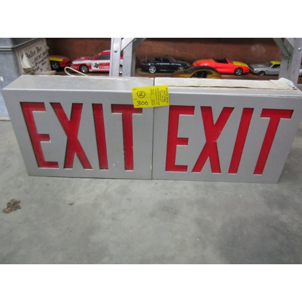 2 EXIT SIGNS