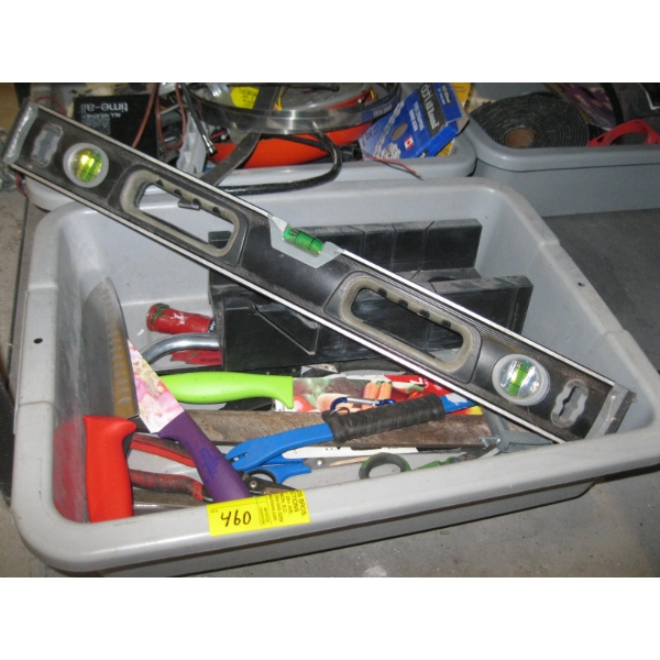 MISC. KNIVES, LEVEL, PRYBAR, ETC.