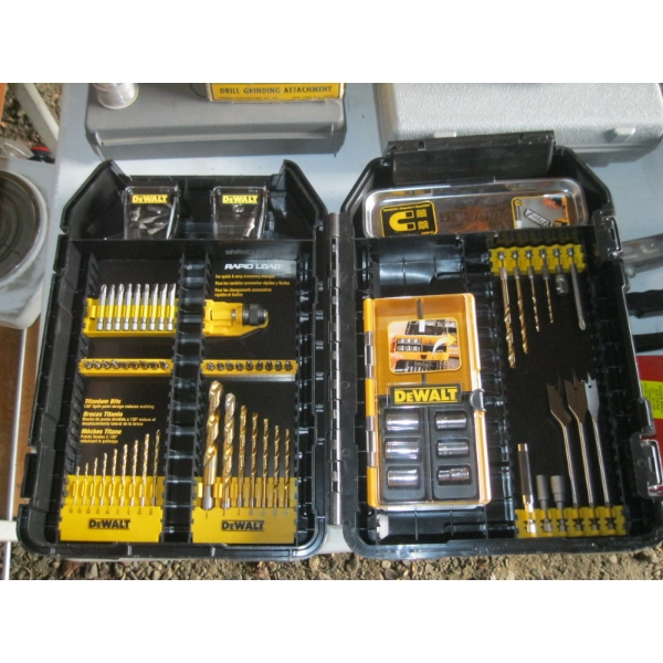 DEWALT CASED BIT SET W/ASST. DRILL BITS, SCREWDRIVER BITS, ETC.