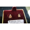 Image 2 : PAIR OF LADIES 14KT EARRINGS W/SMALL DIAMONDS & PINK STONES