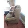 Image 2 : GREEN WINGBACK CHAIR W/PILLOW