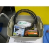 Image 2 : BIN OF MISC. TENT & POLE CARRYING BAG, PROPANE HOSE, TARP, BUNGEES, ETC.